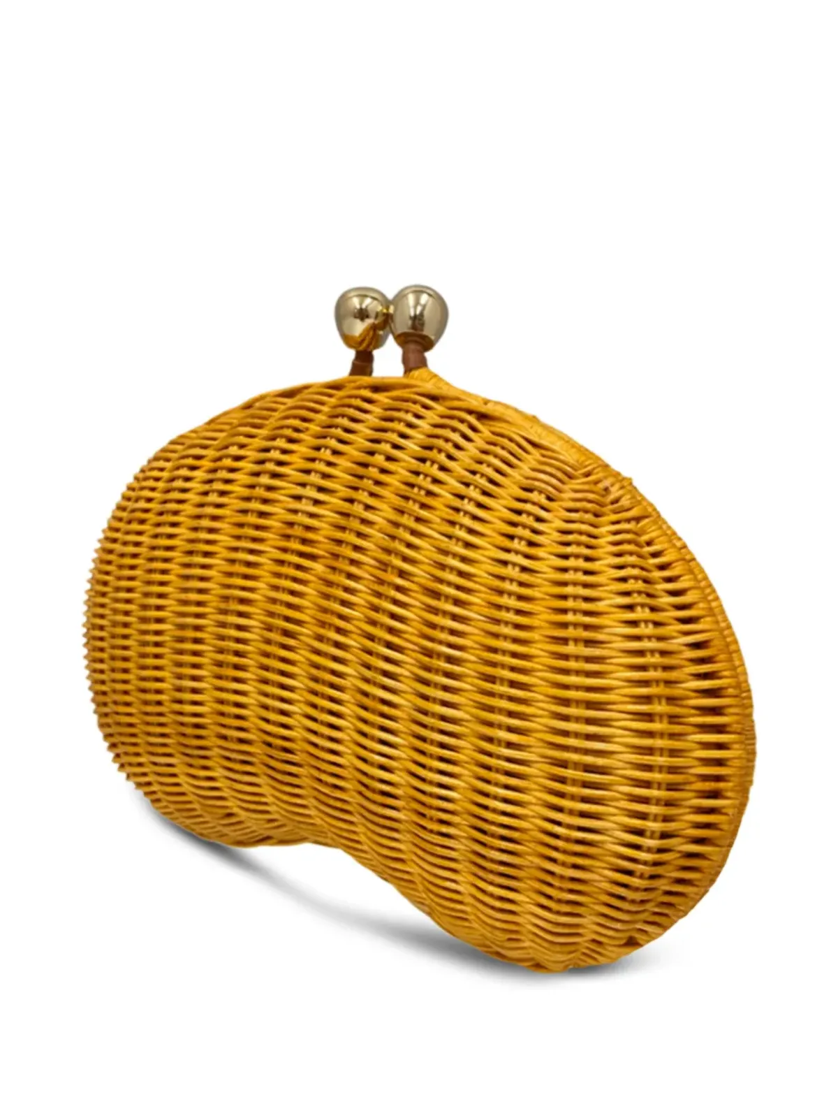 SERPUI Claire wicker clutch bag - Yellow - 画像2