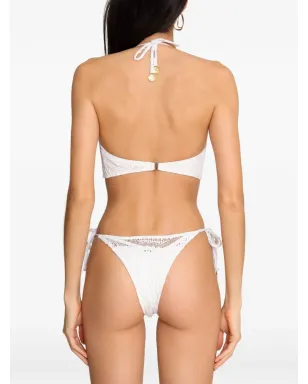 Amir Slama x Jade Picon カットアウト・タイ付き ワンピース水着 - 白 - サムネイル4