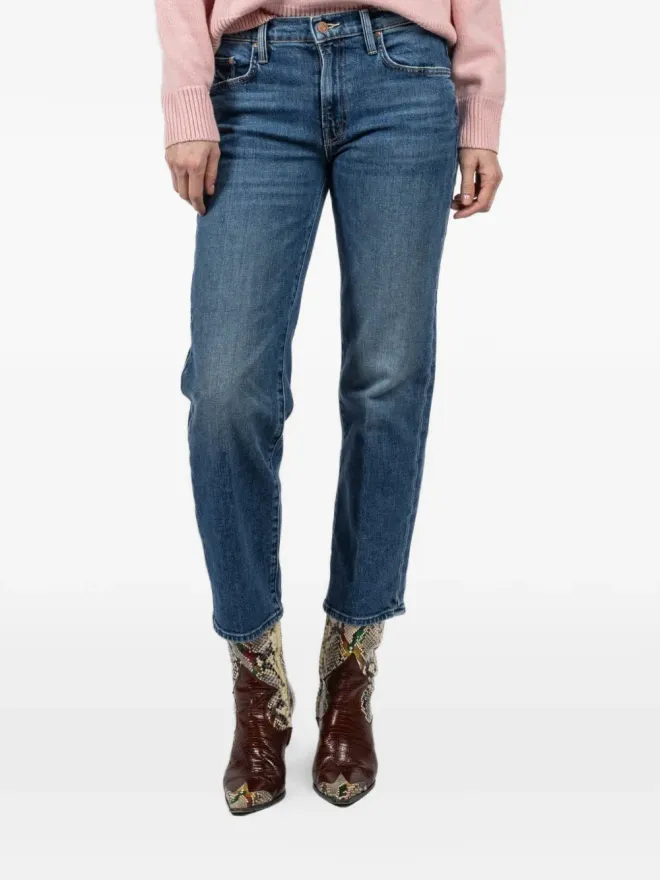 MOTHER MOTHER ジップクロップドジーンズ - ブルーの商品画像