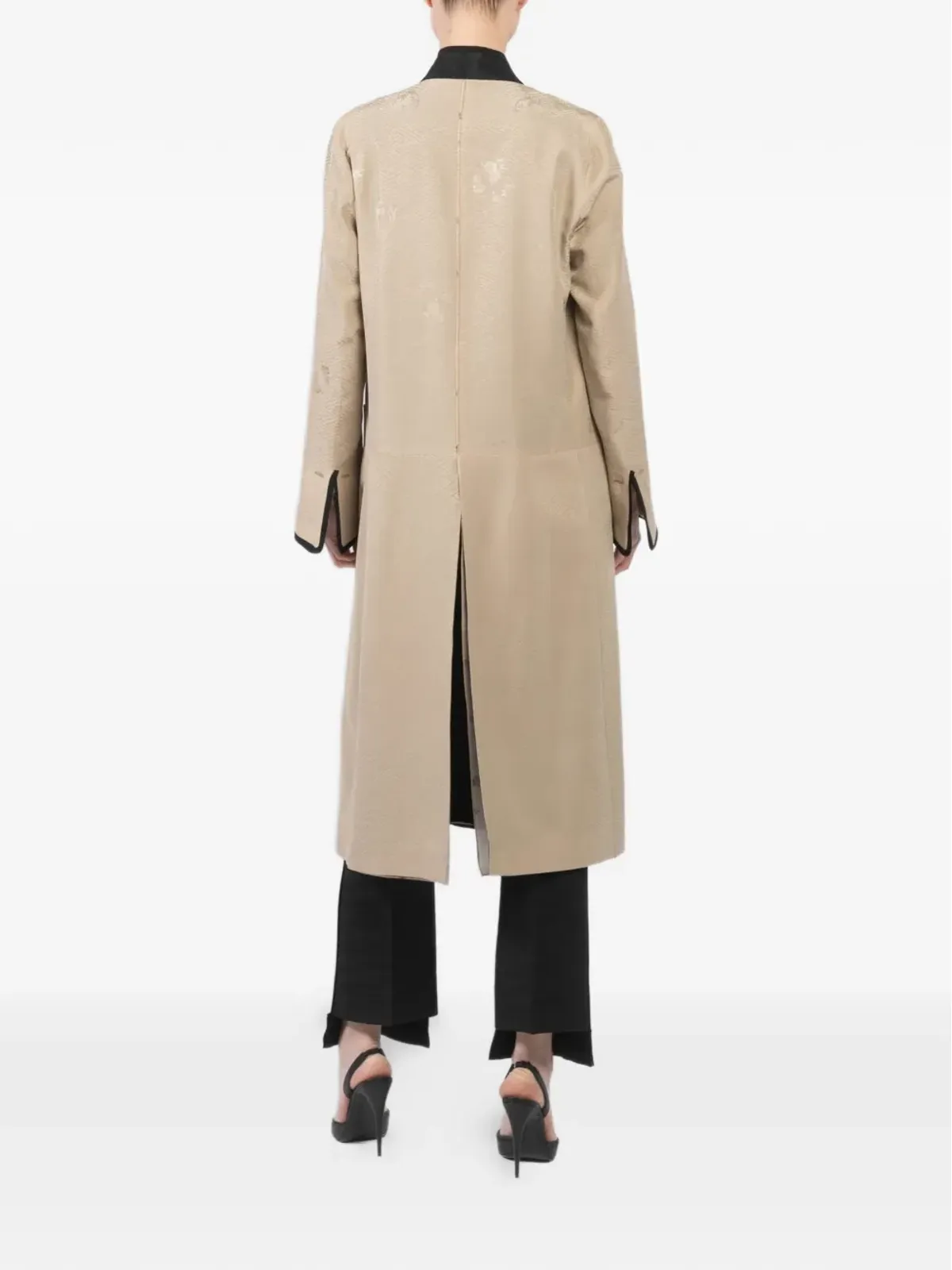 IBRIGU Juban kimono coat - Neutrals - 画像4