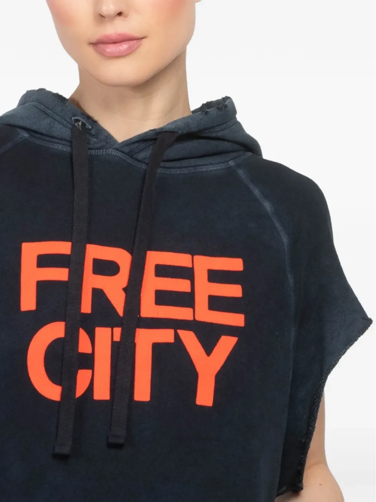 FreeCity カットオフ・スーパーユーム フード付きパーカー - 画像5