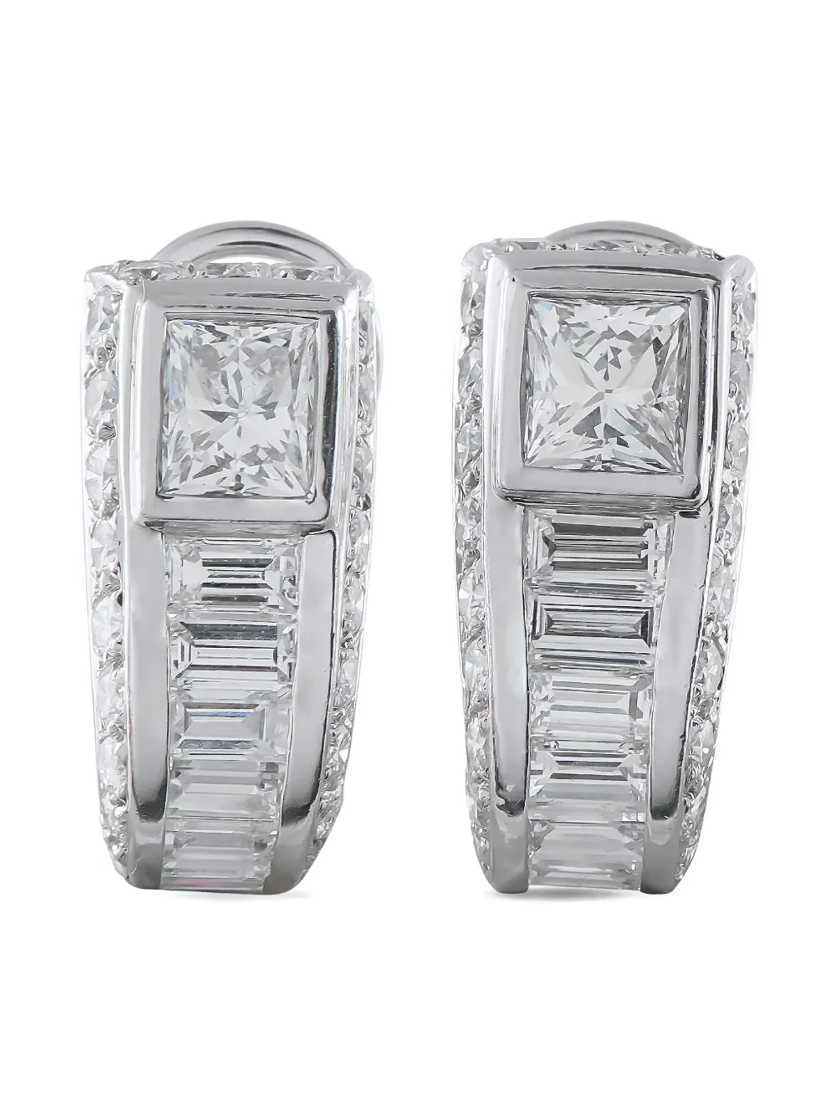 Adler ダイヤモンド ジオメトリック クリップオン イヤリング - シルバー - 画像1