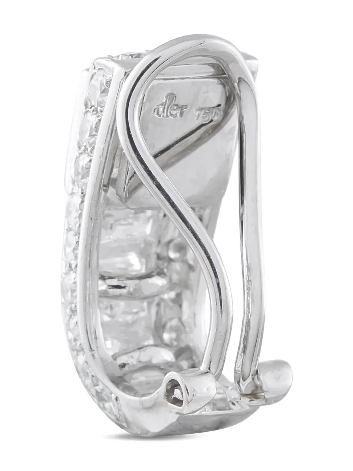 Adler ダイヤモンド ジオメトリック クリップオン イヤリング - シルバー - 画像2