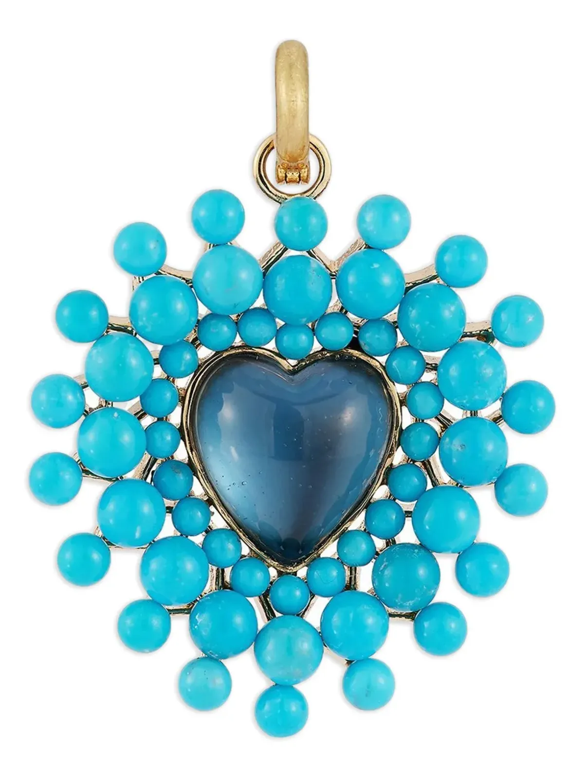 Storrow Jewelry ジュリアナ トパーズとターコイズのペンダント - 画像1