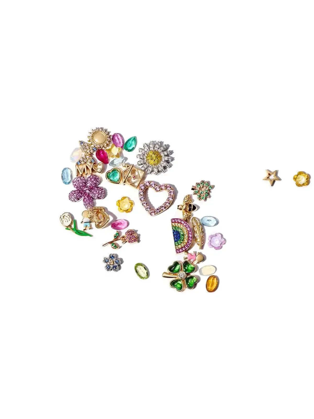 Loquet ピンクサファイア ローズ チャーム - 画像3