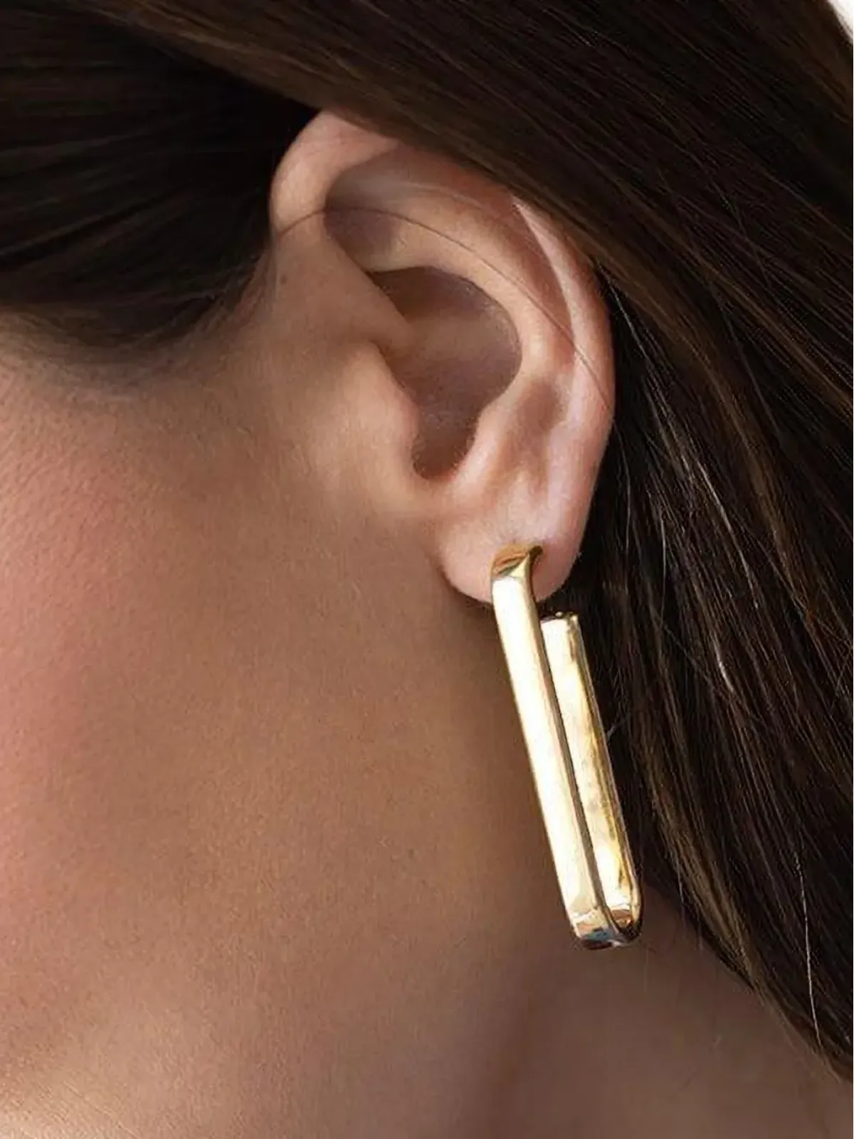 Sidney Garber 18K イエローゴールド ペーパークリップ フープピアス - 画像2