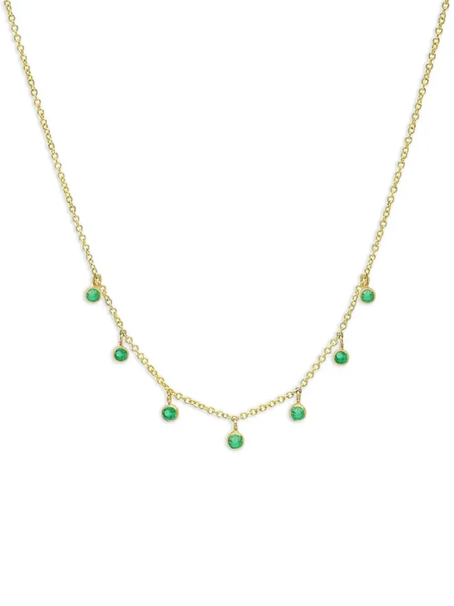 Jennifer Meyer Jennifer Meyer エメラルド ミニ ベゼル ネックレスの商品画像