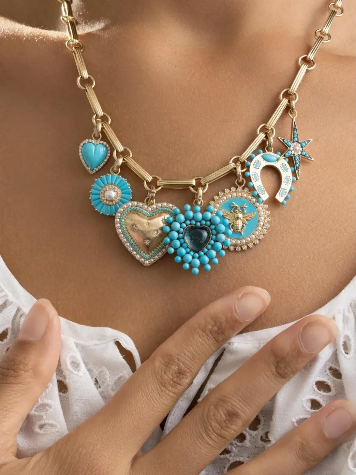 Storrow Jewelry ホリー・ホースシュー ターコイズ ペンダント - 画像3