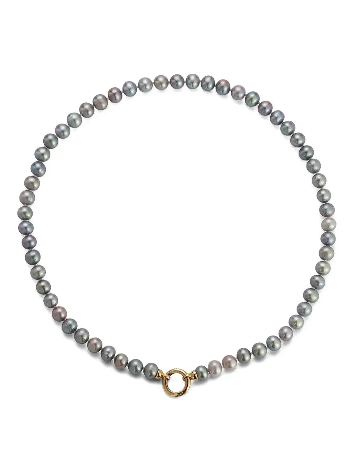 Storrow Jewelry グレー淡水パール ネックレス - 画像1
