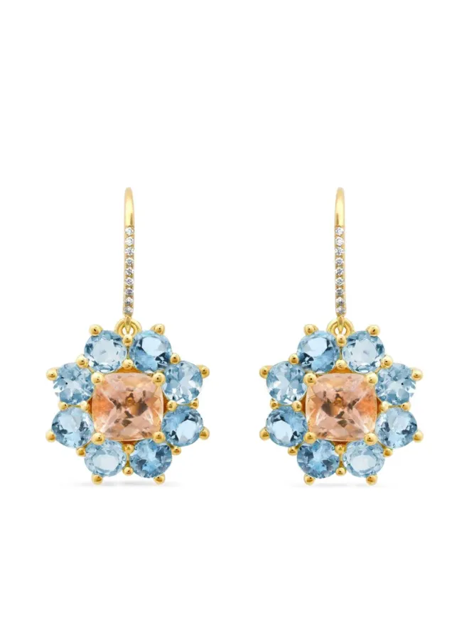 Jennifer Meyer Jennifer Meyer 小花モチーフのマルチストーンイヤリング - ゴールドの商品画像
