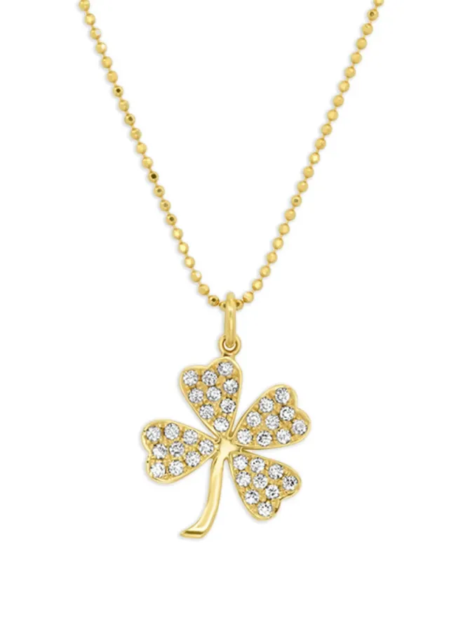 Jennifer Meyer Jennifer Meyer クローバーダイヤモンドネックレス - ゴールドの商品画像