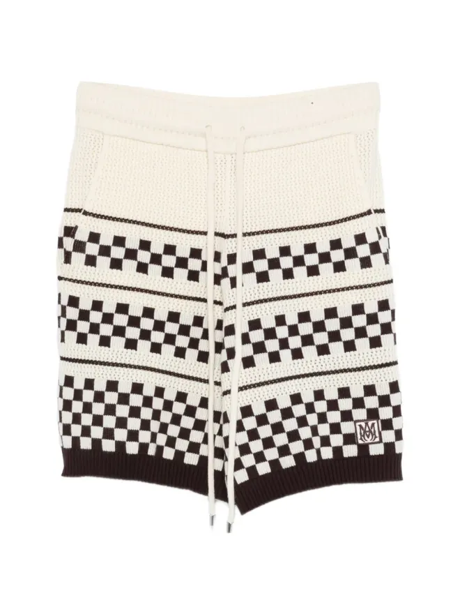 AMIRI AMIRI チェック柄ドローストリングショーツの商品画像