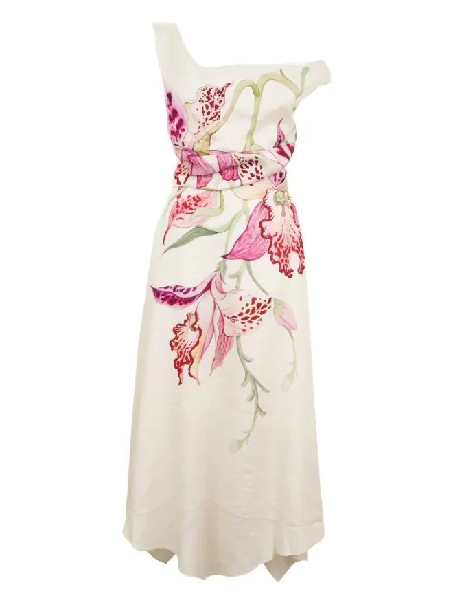 Clea CLEA ウェイバーリー ワンショルダー花柄ドレスの商品画像
