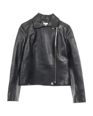 Hermès Pre-Owned ジップアップ レザー ライダースジャケット - サムネイル1