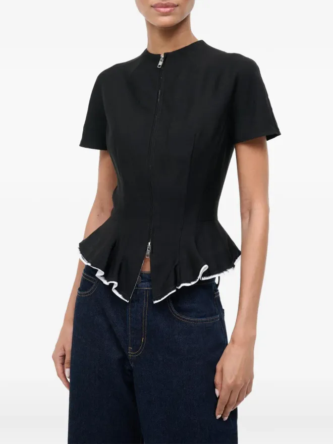 STAUD STAUD Maelle ラッフルジップアップトップの商品画像