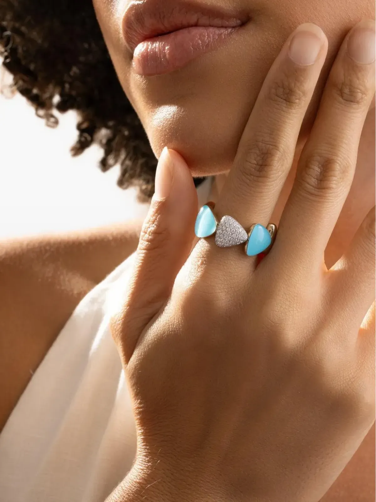 VHERNIER Freccia マルチストーンリング - 画像3