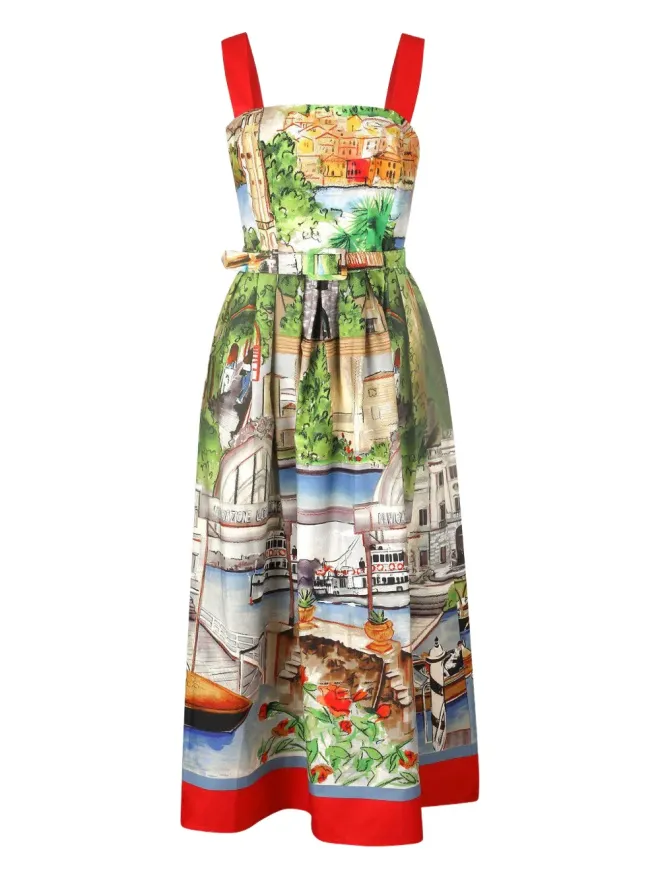 rani arabella Rani Arabella Poet Printed Maxi Dress - Greenの商品画像
