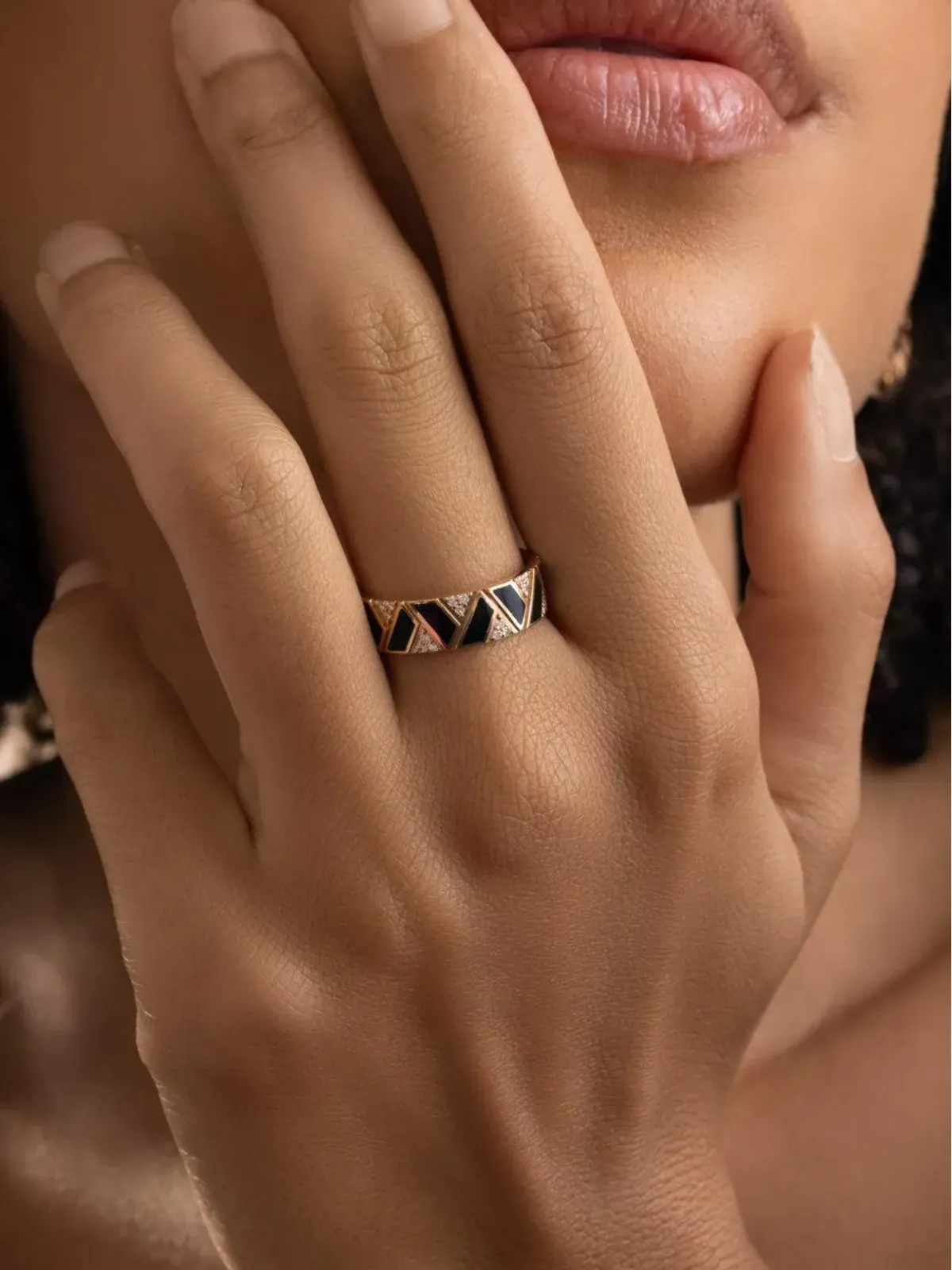 Alessa Jewelry ダイヤモンド バイナリ リング - 画像1