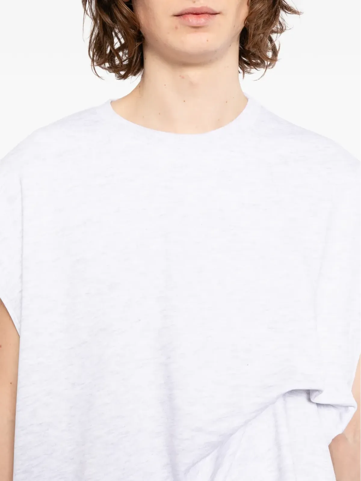 Moohong ドレープ付きノースリーブTシャツ - グレー - 画像5
