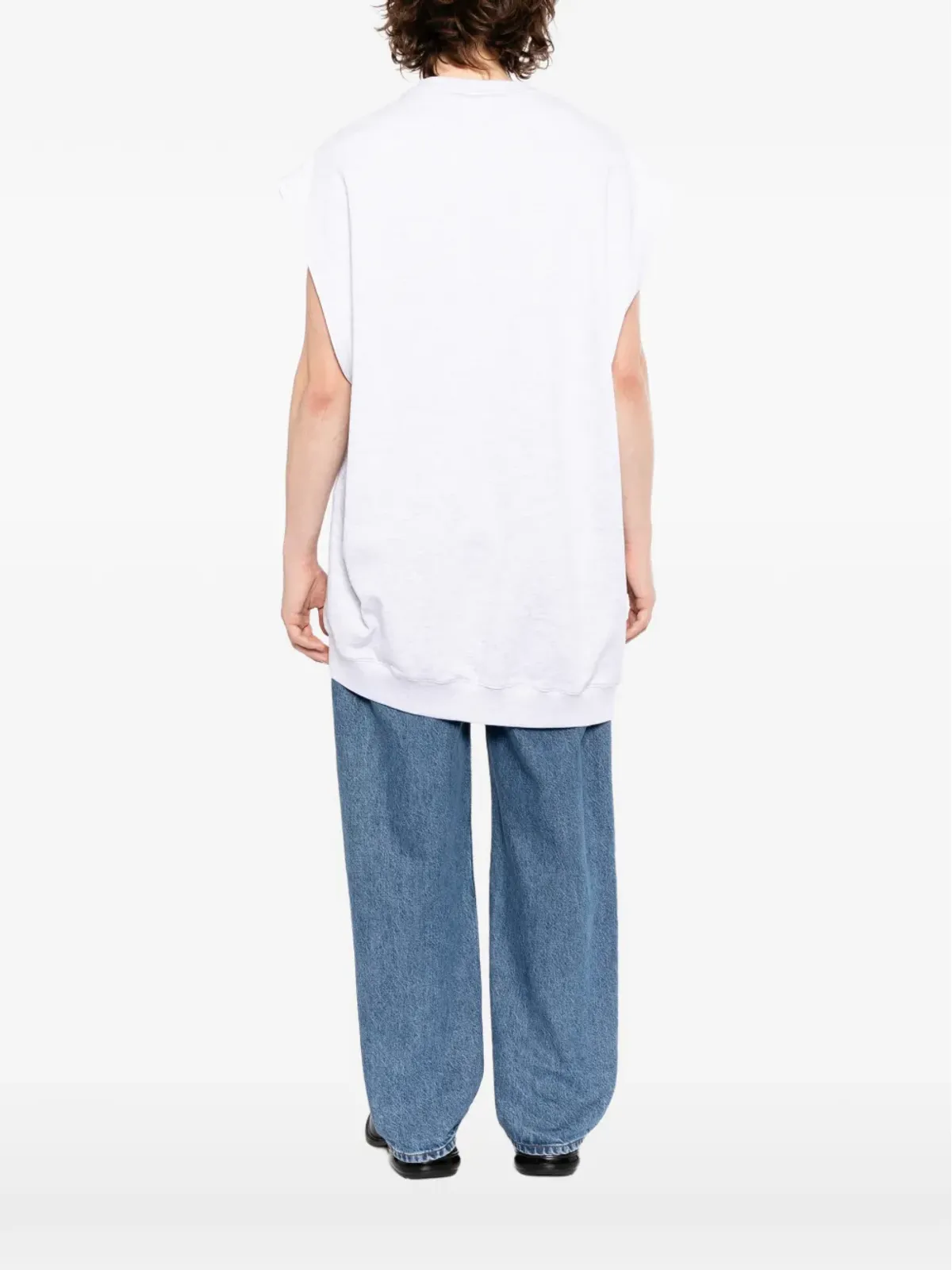 Moohong ドレープ付きノースリーブTシャツ - グレー - 画像4