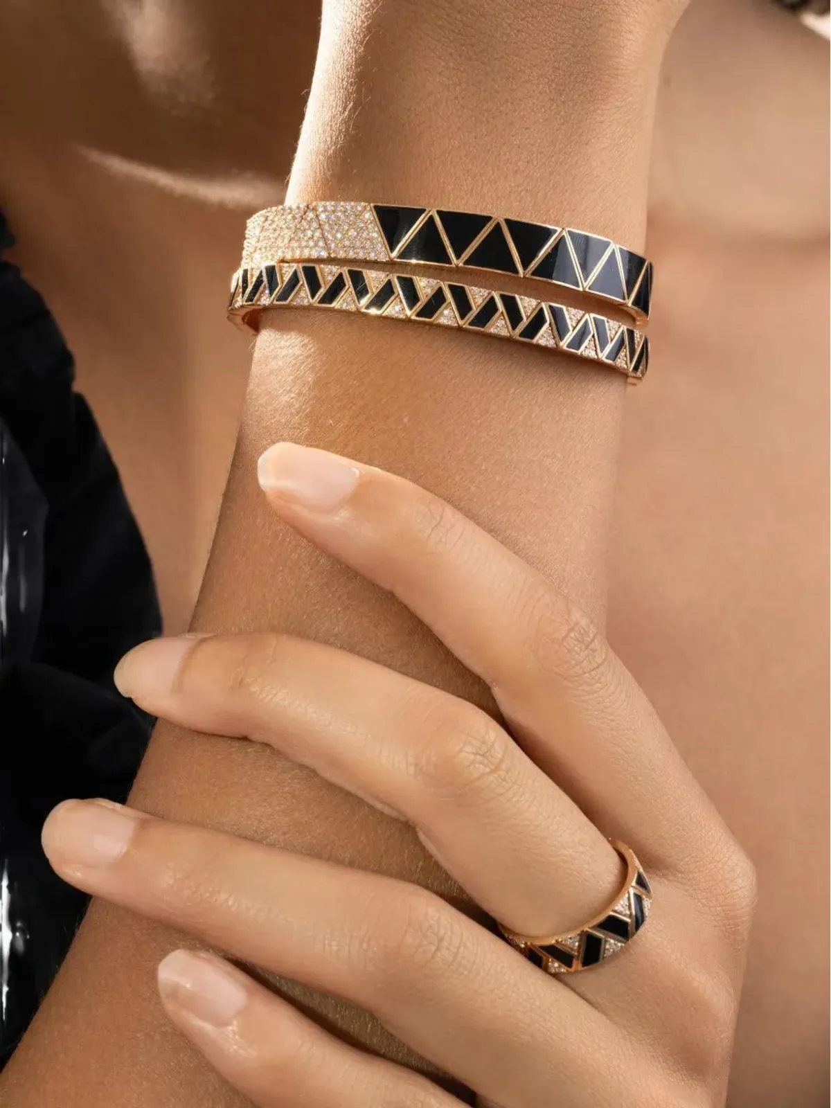 Alessa Jewelry エリクサー ダイヤモンド オニキス ブレスレット - 画像4