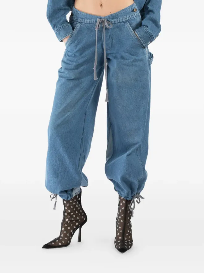 Greg Lauren Greg Lauren ドローストリング・ワイドレッグパンツの商品画像