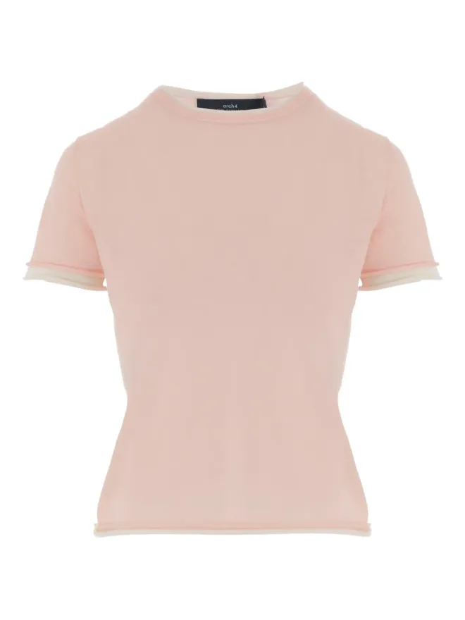 arch4 arch4 コントラストエッジ付きクルーネックTシャツの商品画像