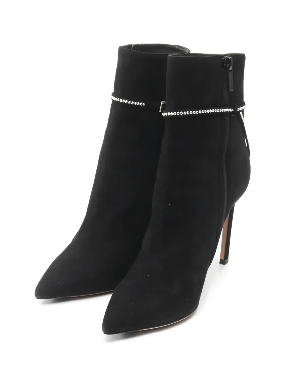 Jimmy Choo Pre-Owned 2000s rhinestone suede boots - Black - 画像1