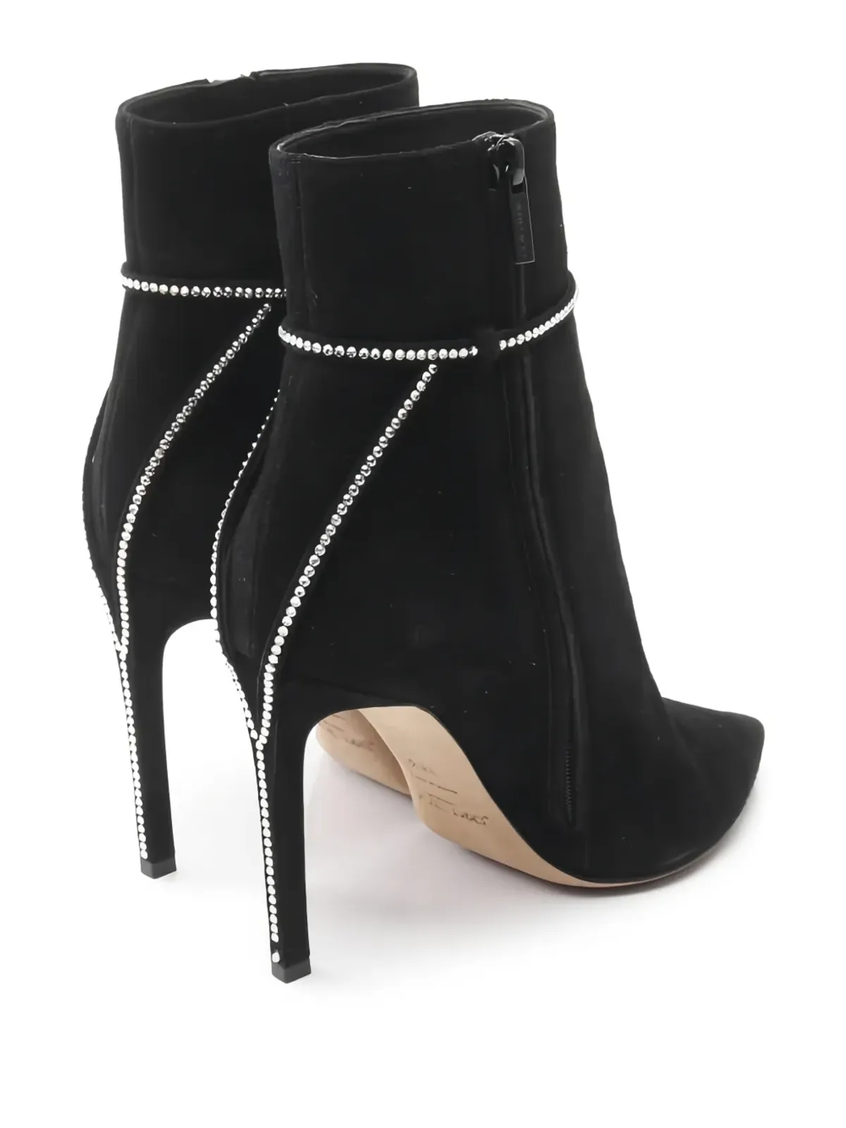 Jimmy Choo Pre-Owned 2000s rhinestone suede boots - Black - 画像2