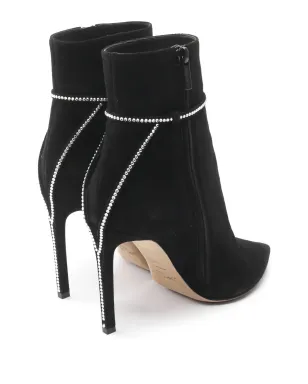 Jimmy Choo Pre-Owned 2000s rhinestone suede boots - Black - サムネイル2