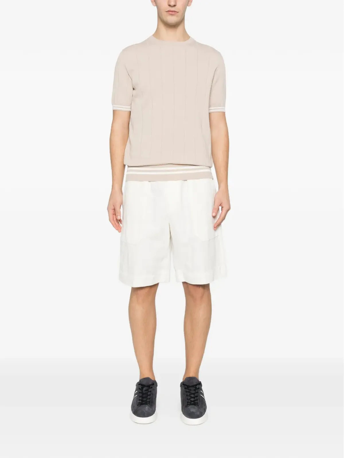 PANICALE リブ編みストライプTシャツ - 画像2