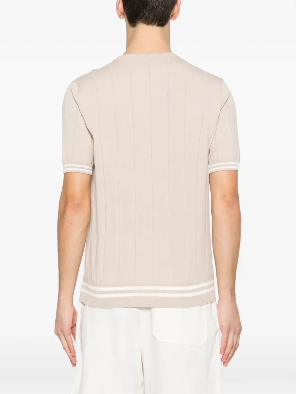 PANICALE リブ編みストライプTシャツ - 画像4