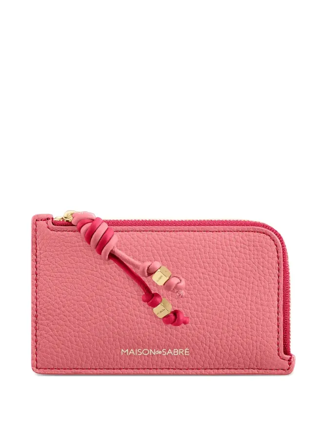MAISON de SABRÉ MAISON de SABRÉ ジップ付きシボレザーカードホルダー - ピンクの商品画像