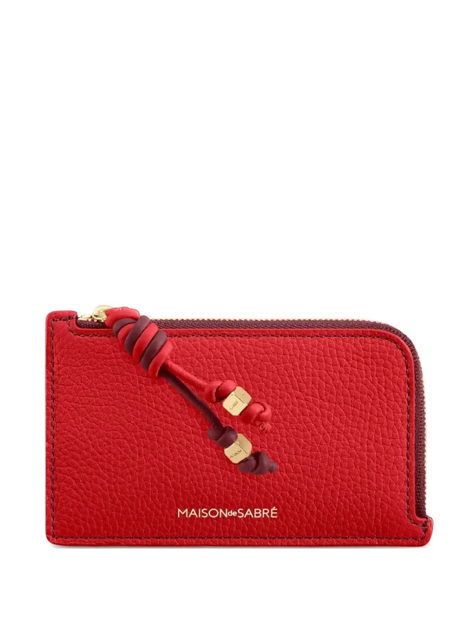 MAISON de SABRÉ MAISON de SABRÉ ペブルドレザー ZIPカードホルダー - レッドの商品画像