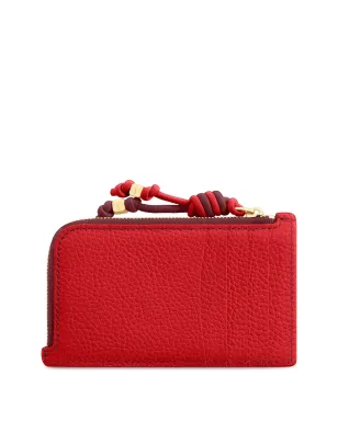MAISON de SABRÉ ペブルドレザー ZIPカードホルダー - レッド - サムネイル2