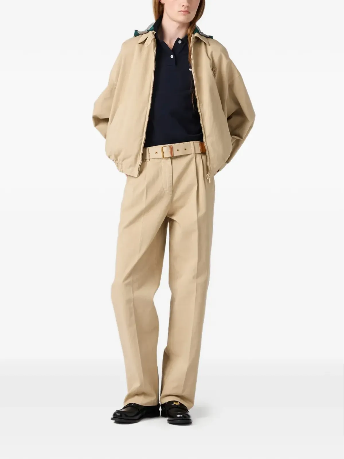 Miu Miu ジップアップ オーバーサイズ ジャケット - 画像2