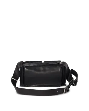 Miu Miu フラップポケット付きレザーショルダーバッグ ブラック - サムネイル2