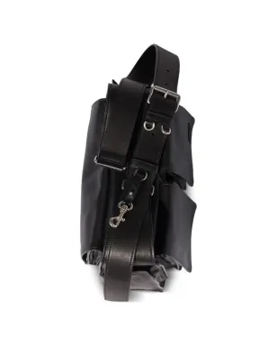 Miu Miu フラップポケット付きレザーショルダーバッグ ブラック - サムネイル4