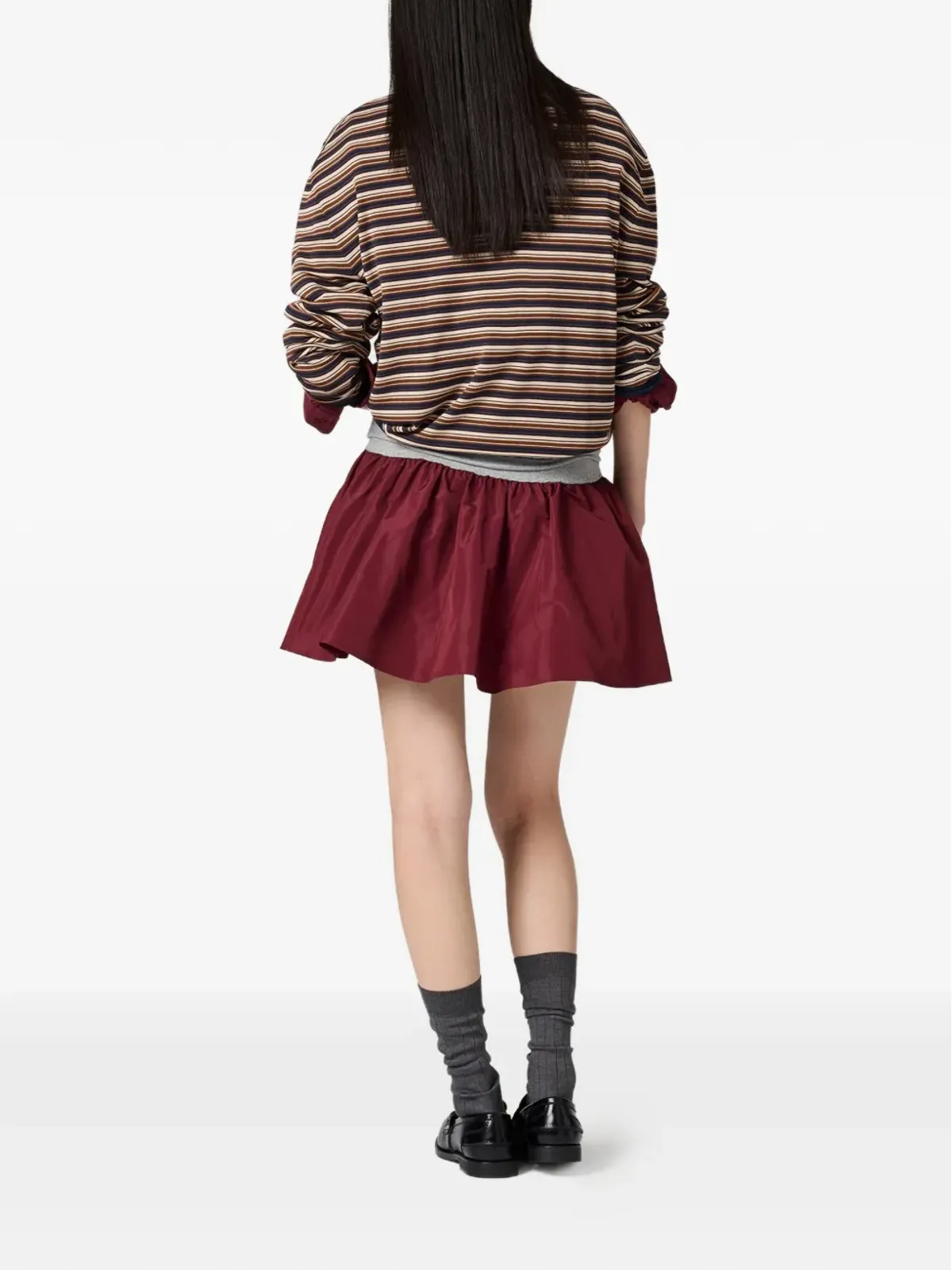 Miu Miu エラスティックウエストミニスカート - Red - 画像3