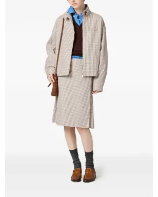 Miu Miu チェック柄オーバーサイズジャケット - サムネイル2