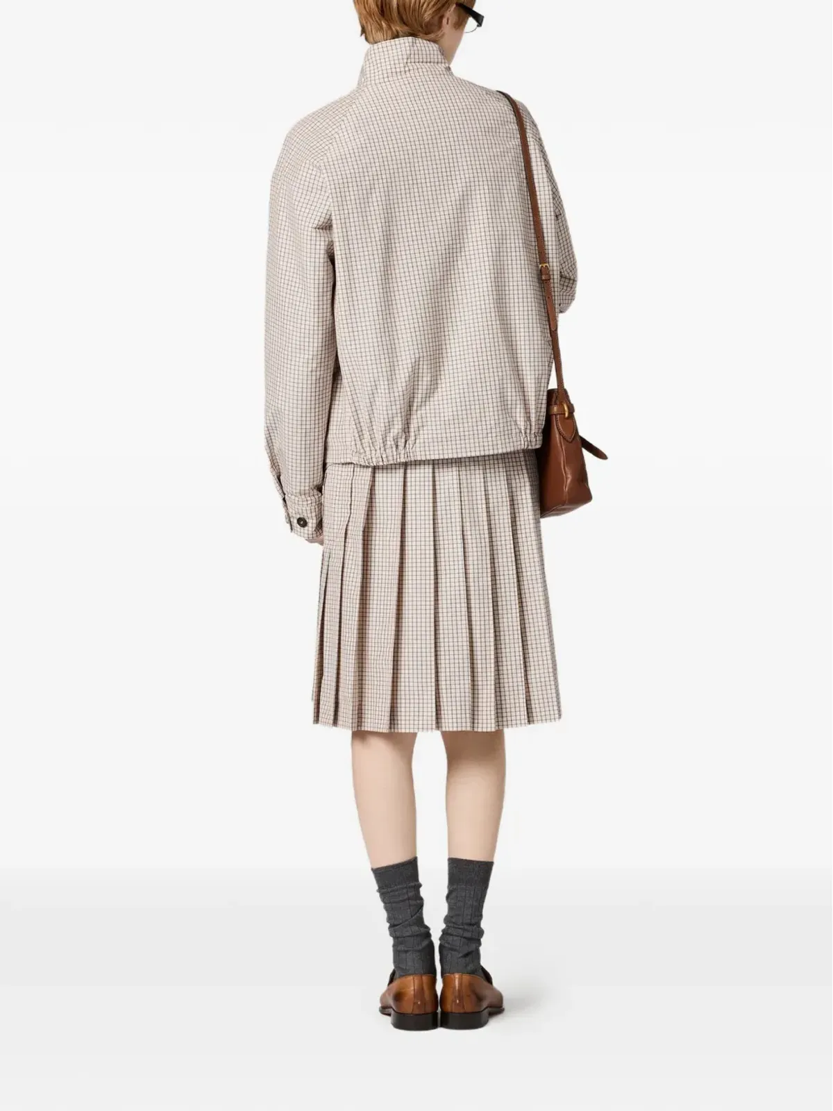 Miu Miu チェック柄オーバーサイズジャケット - 画像3