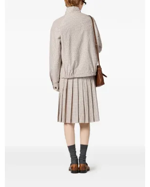 Miu Miu チェック柄オーバーサイズジャケット - サムネイル3