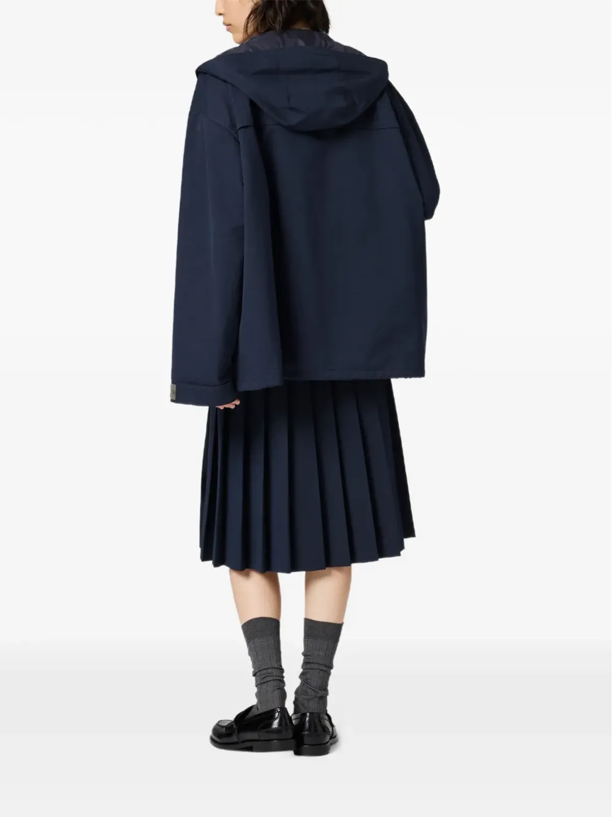 Miu Miu ドローストリングパーカコート - 画像3