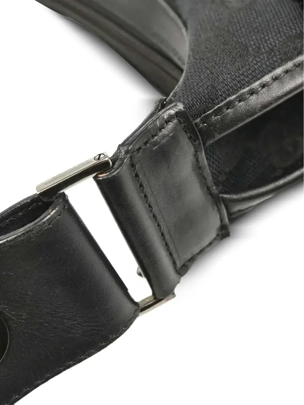 Gucci Pre-Owned 1990年代～2000年代初頭のGGキャンバスショルダーバッグ - ブラック - 画像5