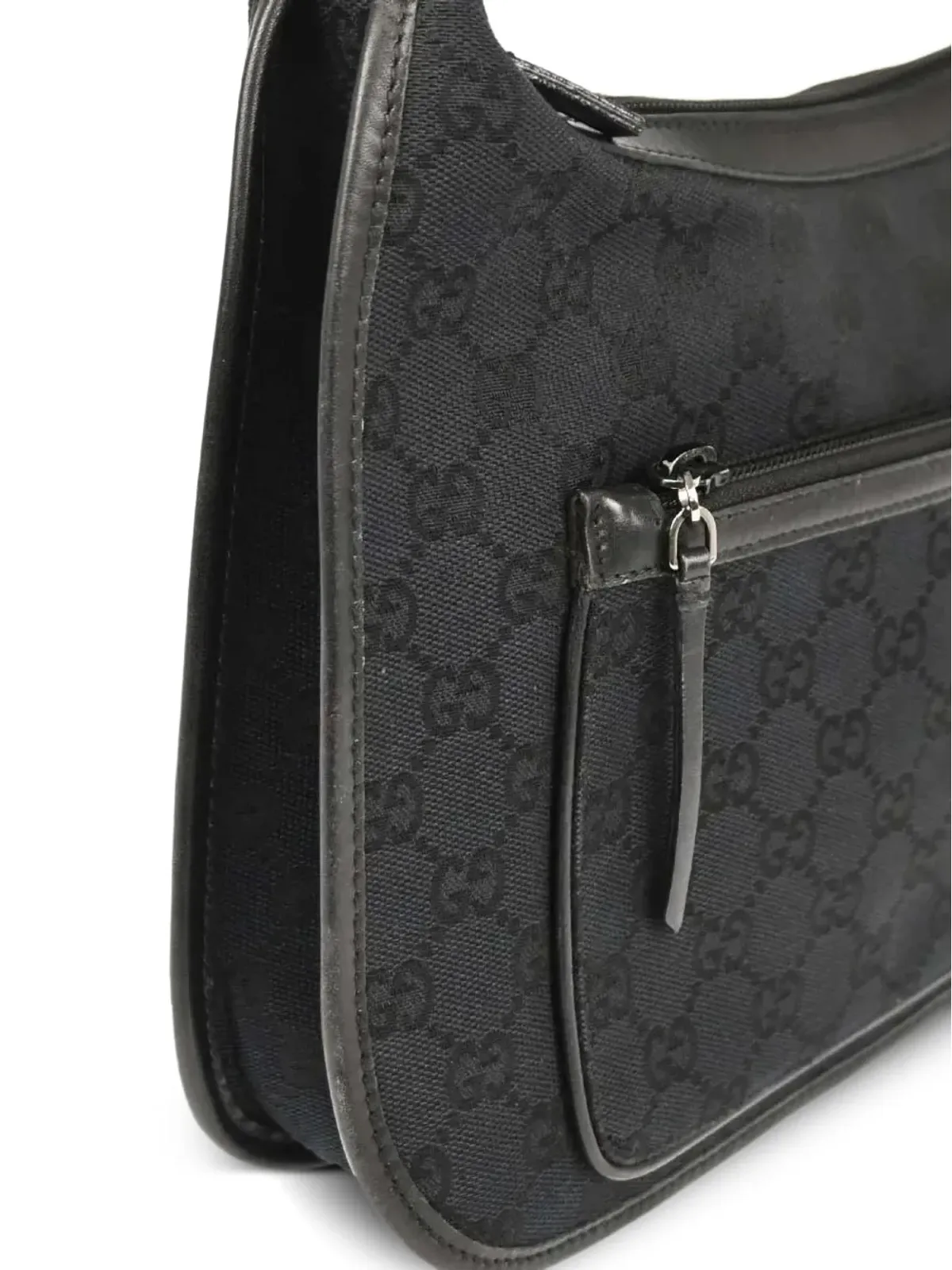 Gucci Pre-Owned 1990年代～2000年代初頭のGGキャンバスショルダーバッグ - ブラック - 画像3