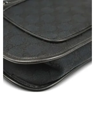 Gucci Pre-Owned 1990年代～2000年代初頭のGGキャンバスショルダーバッグ - ブラック - サムネイル4