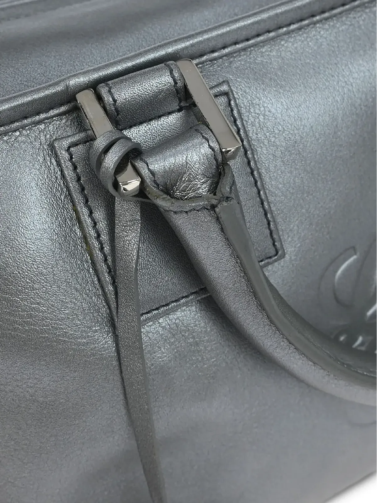 Loewe Pre-Owned アマゾナ レザー トートバッグ - Silver - 画像5