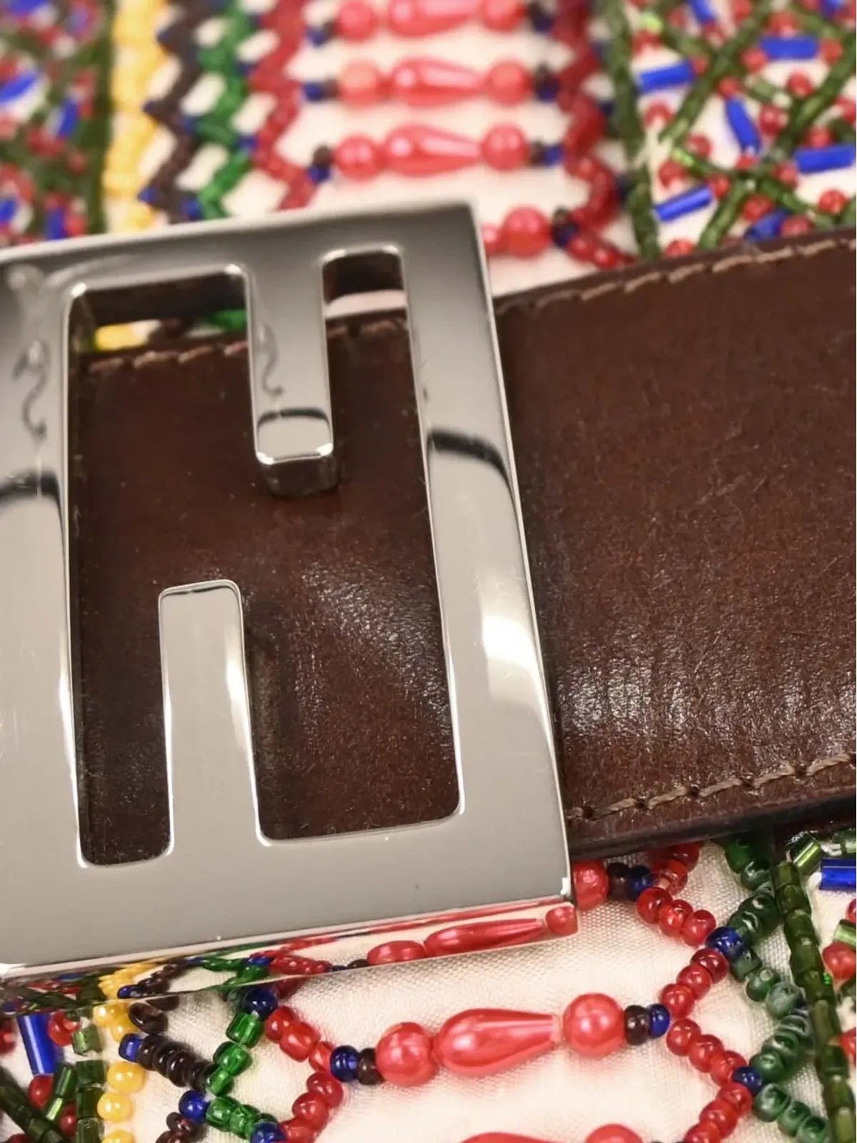 Fendi Pre-Owned バゲットビーズ付きハンドバッグ - 画像4