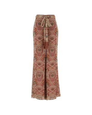 ZIMMERMANN プリント入りワイドレッグパンツ - レッド - サムネイル1