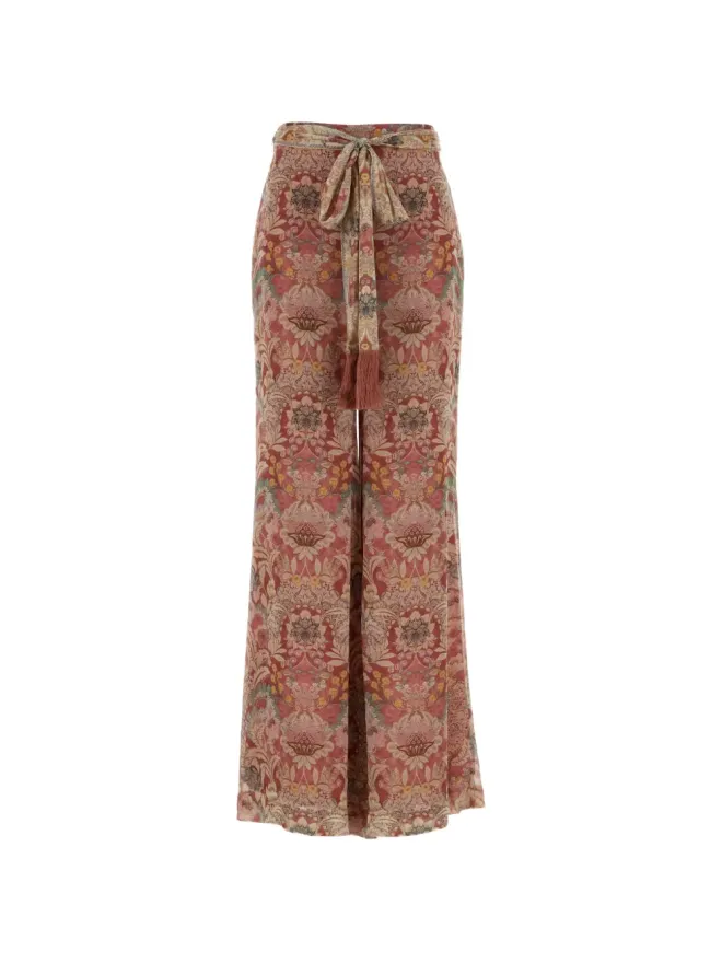 Zimmermann ZIMMERMANN プリント入りワイドレッグパンツ - レッドの商品画像